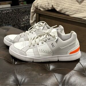 On Cloud The ROGER Clubhouse Tennis Running Shoe White Sand Leather MEN 10.5